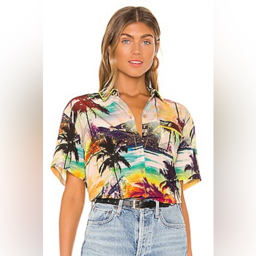 LE SUPERBE California Hollywood De Janeiro button up surf camp shirt